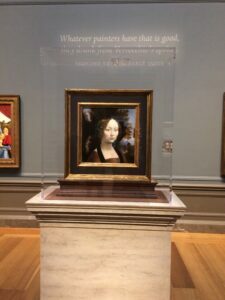 Leonardo da Vinci's "Portrait of Ginevra de' Benci" (front)